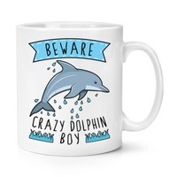 Beware VerrüCkte Delphin Jungen 284Ml Becher Tasse Tiere Scherz Pet Sohn Lustig