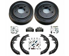Rear Brake Drums Shoes Wheel Cylinders Springs Kit 8PC Set For Ford E150 F150