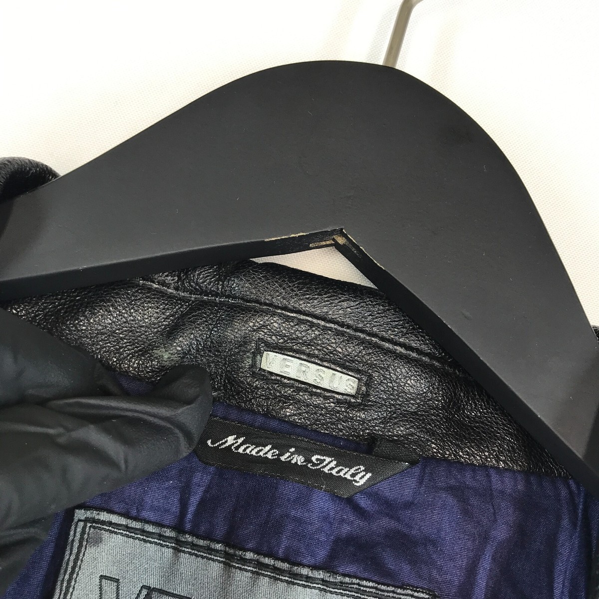 VTG Men's Gianni Versace Versus Leather Black Jacket Coat VTG Men's Gianni Versace Versus Leather Black Jacket Coat