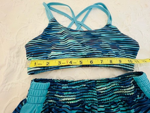 Champion C9 Girl’s Athletic Outfit Shorts Sports Bra Blue Size L Large 10-12 - Picture 3 of 19