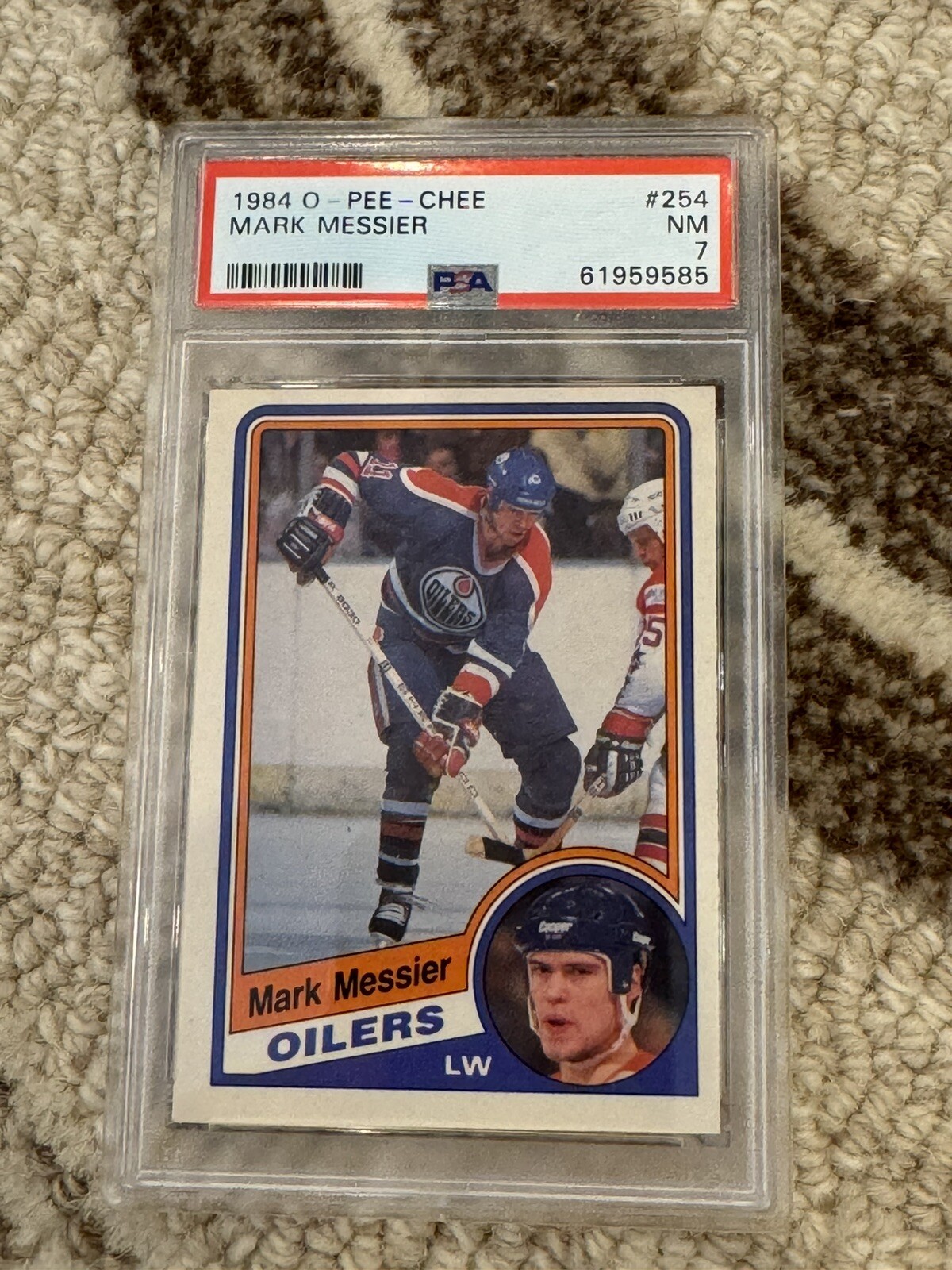 1984 O-PEE-CHEE #254 MARK MESSIER HOCKEY NM-MT PSA 7