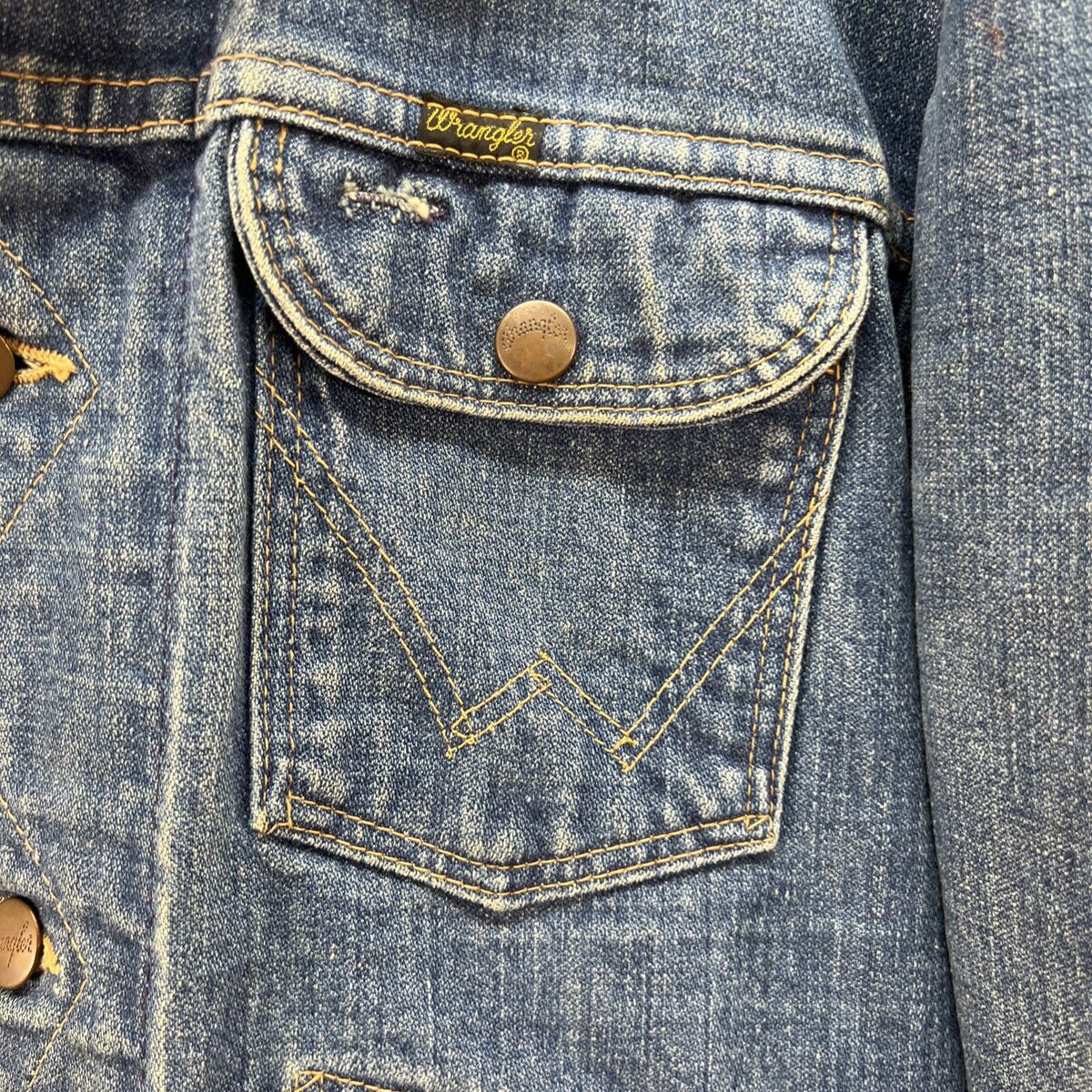 VTG 60'S 70'S WRANGLER USA PLEATED ZIP talon DENIM JEAN VTG 60'S 70'S WRANGLER USA PLEATED ZIP talon DENIM JEAN
