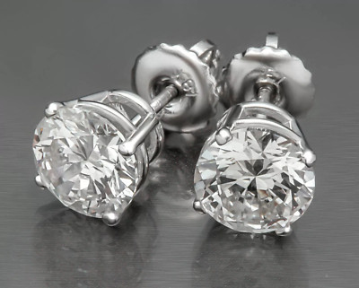 3,00 ct F VVS2 IGI Lab Created Diamant Ohrstecker rund 18 K Weißgold