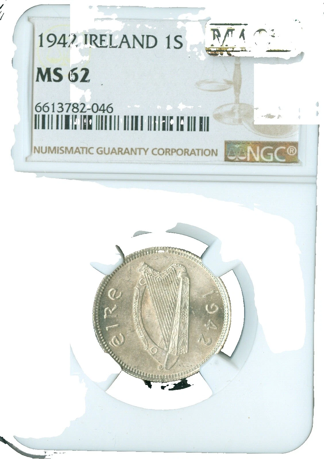 Monedas de plata 1942 año irlandés