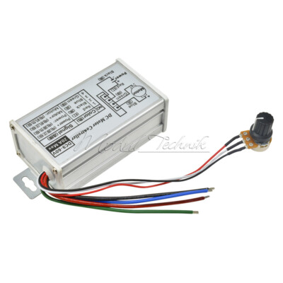DC 9V-60V 20A PWM DC Motor Stepless Speed Controller Switch 12V 24V  36V 48V