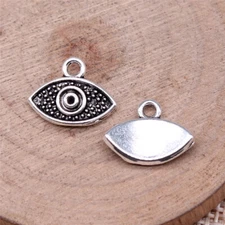 140 Pcs Tibetan Silver Eye Charms Pendant 15X12MM Diy Making B16262