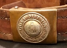 Imperial German,WW1,Prussian Enlisted Man's Date Marked Belt/M1895 Brass Buckle.