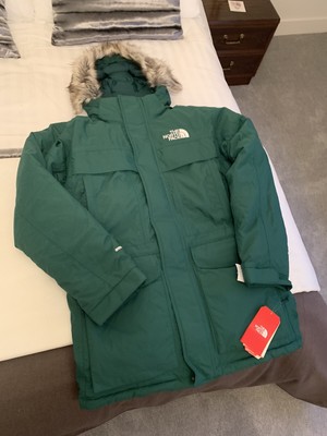 north face green parka mens