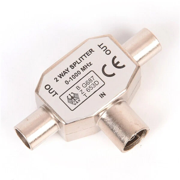 Spinotti Antenna TV: 2 Maschi + 2 Femmine, Connettori Coassiali Per Cavo Antenna