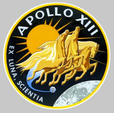 AUFKLEBER APOLLO 13 XIII NASA MOND WAPPEN LEM STICKER FUSEE GEMINI AA077