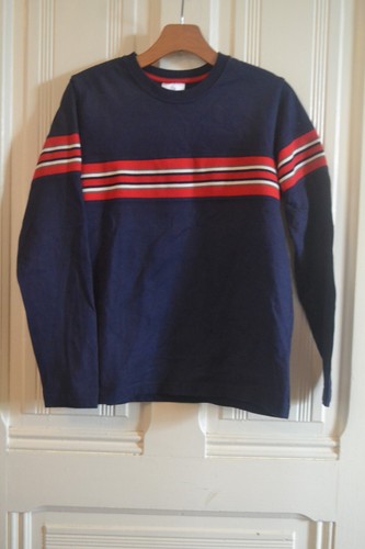 BLUE WITH RED STRIPES RUGBY SHIRT OUTFIT BY HANNA ANDERSSON, NIKE ~ 160/M - Picture 2 of 13