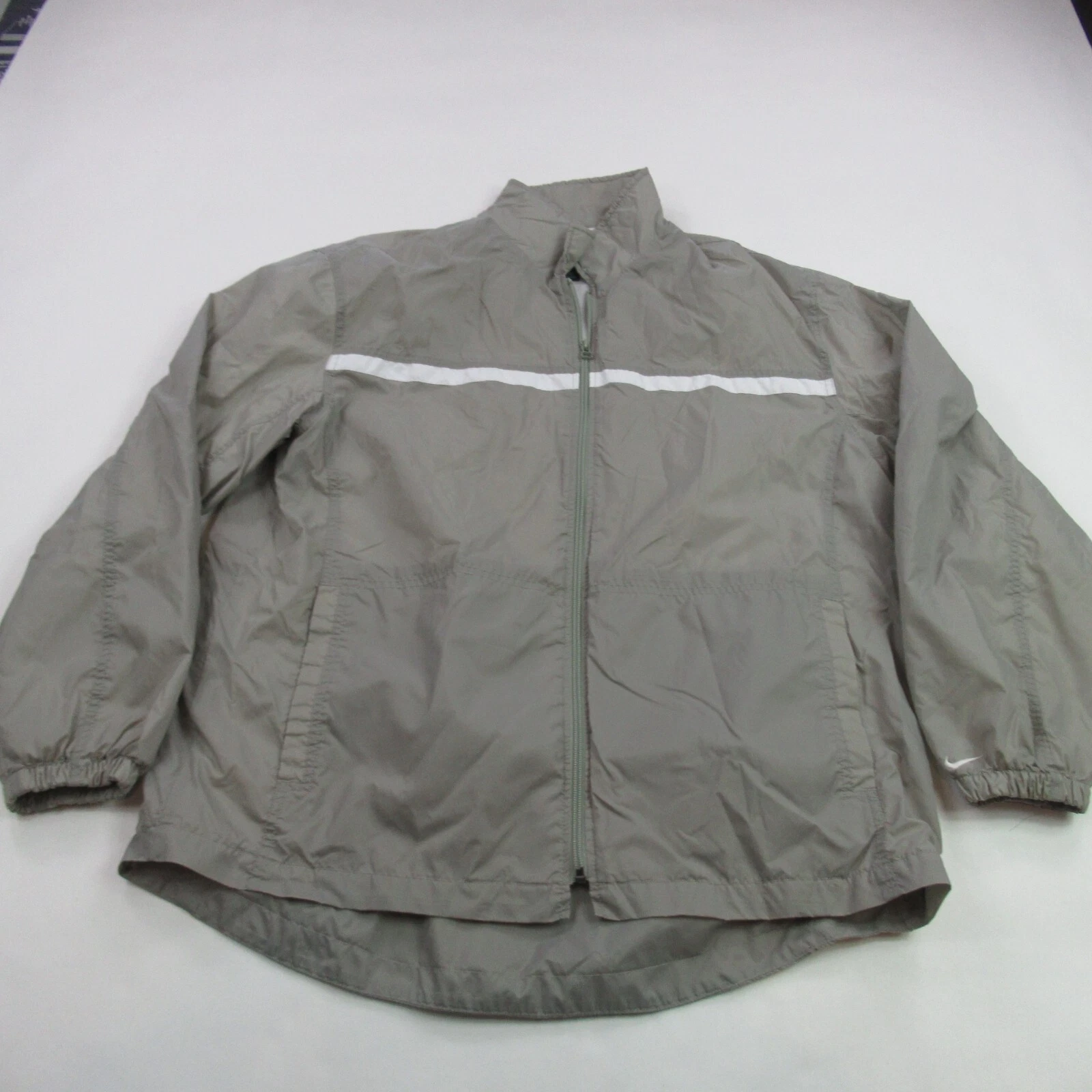 Nike Jacket Mens Large Gray Long Sleeve Outdoor Full Zip Pockets