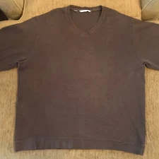 Cutter & Buck Mens V Neck Pullover Shirt Brown Size XXL