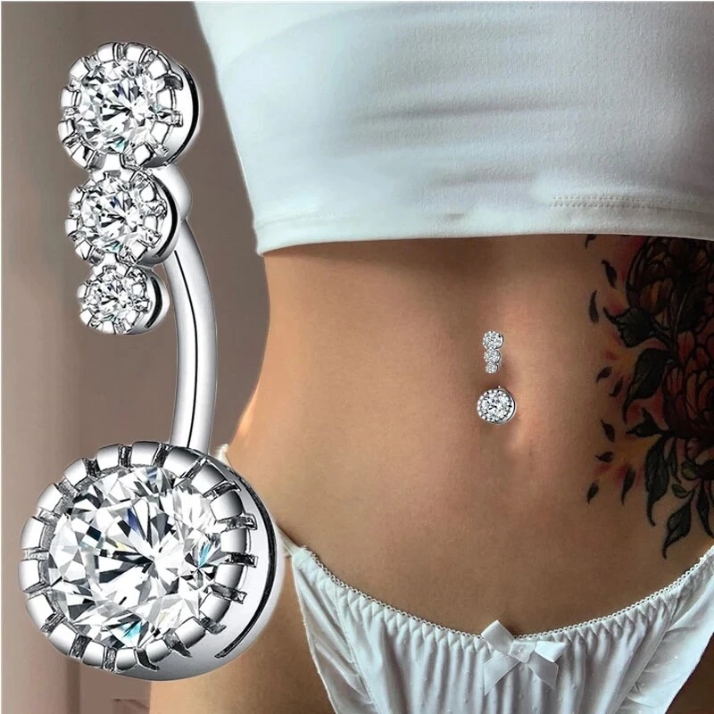 Buy FIASASO2Pcs 14G Clicker Belly Button Ring for Women Surgical Steel CZ  Opal Belly Ring Simple Reverse Navel Rings Body Jewelry Online at  desertcartParaguay