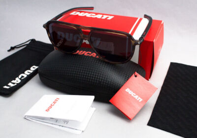RRP  249 DUCATI DA5023 488 Brown Tortoise Pilot Sunglasses 58 Mm