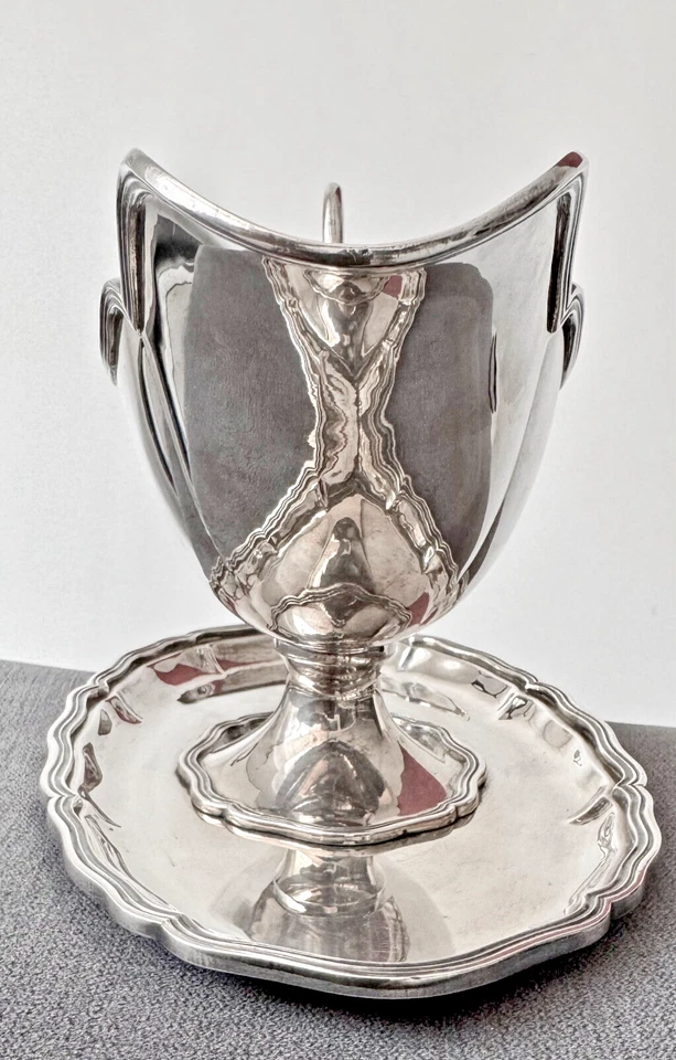 SAUCIERE EN ARGENT MASSIF POINÇON 800 ÉPOQUE 19ème. - Photo 3/4