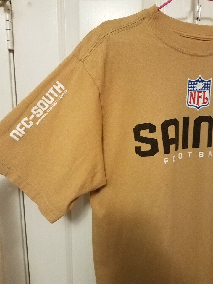 New Orleans Saints Reebok Football Shirt Men's Sz Medium Short Sleeve