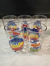 4 Vintage Ray Charles Promo Diet Pepsi Glass "You Got The Right One Baby Uh Huh"
