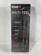 Multi-Tool 2Pc Pen Set - LED Light, Touchscreen Stylus, Ruler, Bottle Opener NEW