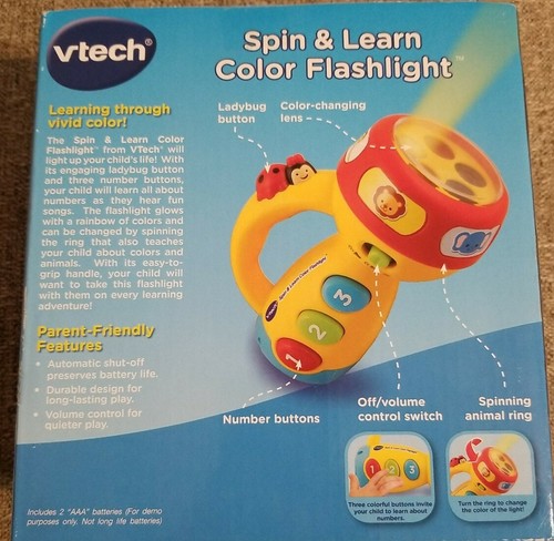 VTech Spin and Learn Color Flashlight Yellow New - Picture 4 of 5