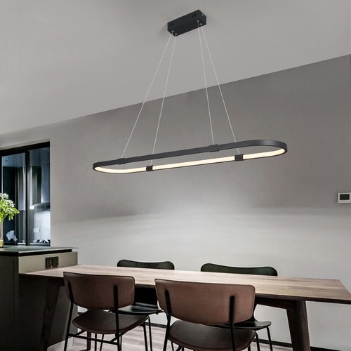 Kitchen Pendant Light Home Lights Black Chandelier Lighting LED Hotel Lamp 100cm - Picture 3 of 11