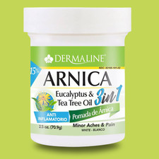 Dermaline Arnica Soothing Cream with Eucalyptus  Tea Tree, 2.5 fl oz