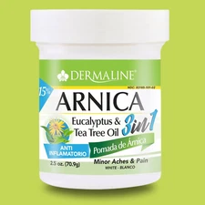 Dermaline Arnica Soothing Cream with Eucalyptus & Tea Tree, 2.5 fl oz