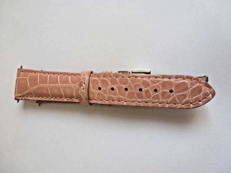 NOVO FECHO DE IMPLANTAÇÃO DUBEY & SCHALDENBRAND + pulseira de couro rosa 19MM 16mm - Imagem 2 de 4