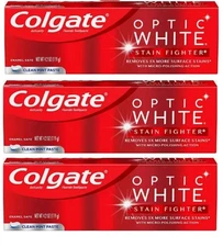 Pack of 3 Colgate Optic White Toothpaste CLEAN MINT PASTE - 4.2 oz  Exp 12/2026