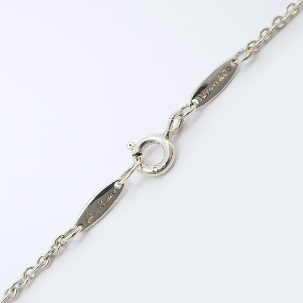 TIFFANY&Co. Open heart Necklace Elsa Peretti Silver925 heart 6.8g Women