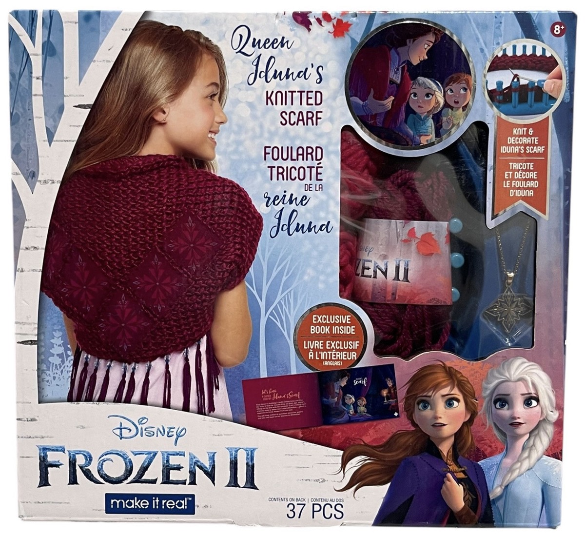 Make It Real Disney Frozen Queen Iduna's Knitted Scarf DIY Arts and  Crafts Kit