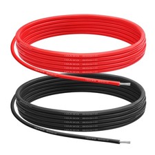 10 AWG Gauge Silicone Wire Electrical Cable  10ft red 10ft Black  Soft  Flex...