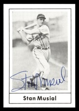 1978 Grand Slam Baseball #45 Stan Musial Signed Autograph (no COA)