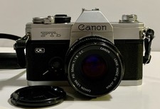 Canon FTb QL Mechanical 35mm SLR Film Camera FD 50mm f/1.8 S.C. Lens  Strap