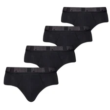 Puma Men's Slips, 4 Pack - Basic Brief ECOM, Cotton Stretch, Everyday