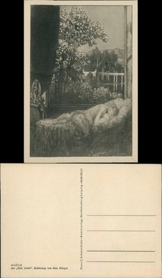 Artist Card from ''One Love''. Etching by Max Klinger LUCK 1962