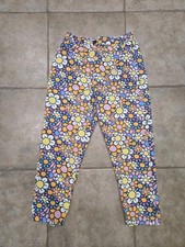 Lazy Oaf All The Flowers Pants Women 10 All Over Bold Print RARE Read Comments!