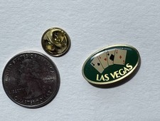 Vintage Las Vegas Lapel Pin - Four Aces Poker Playing Cards