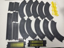 Vintage 80s era Tyco Slot Car Track Lot   Straights, Curves, Guardrails