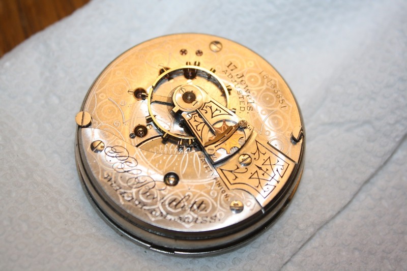 Waltham Antique 17 Jewels Silver & Gold 18s Train Mens Pocket Watch 16163851