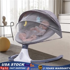 Electric Baby Swing Bluetooth Music Cradle Bouncer Rocker Infant Newborn Chair