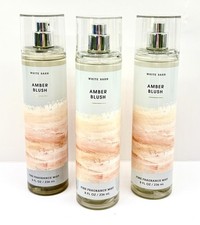 3-pk BATH  BODY WORKS AMBER BLUSH WOMEN FINE FRAGRANCE MIST BODY SPRAY 8 FL OZ