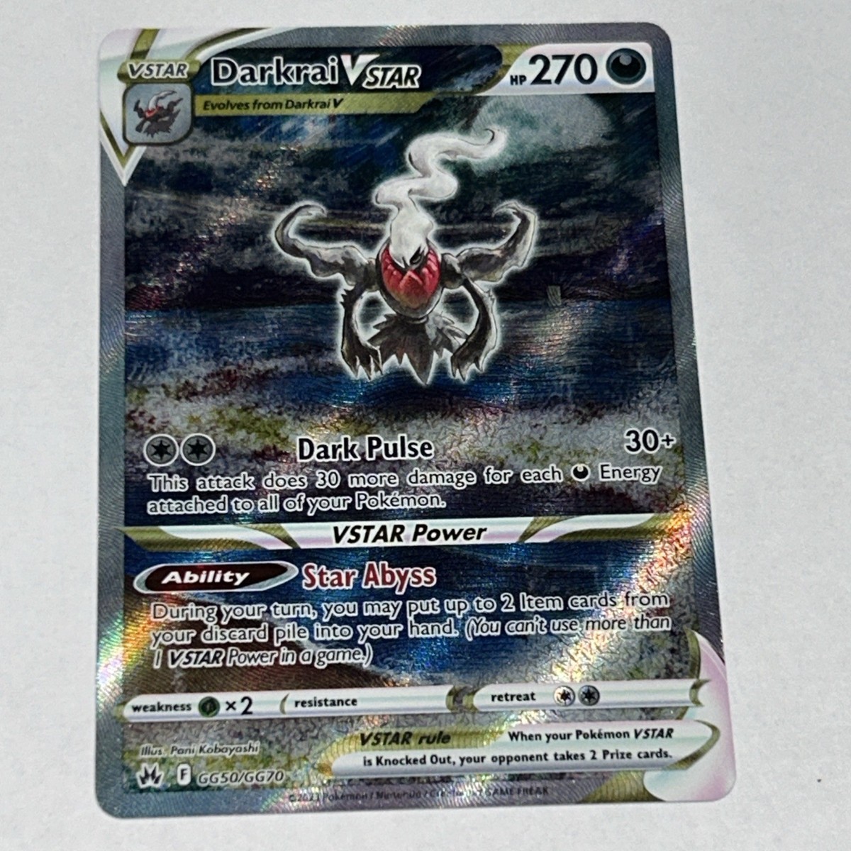 Pokemon Darkrai VSTAR TCG Card GG50/GG70 NM Condition | eBay