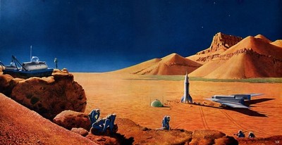 Chesley Bonestell - Exploration of Mars 1956 A1-A4 Poster Animal Pet Portrait Ar
