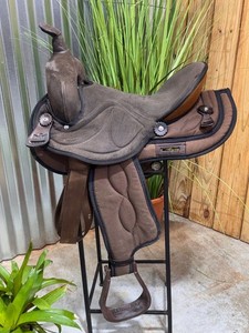 14" BIG HORN Brown Western Trail Saddle  #499 ~ Light Weight Cordura