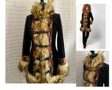 JOE BROWNS Velvet Boho Coat  Jacket  Size UK  8