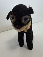 Vintage Steiff Swappl Black Lamb - Rare Persian Lamb Mohair - Blue Glass Eyes