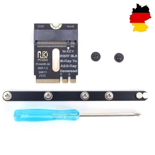 M.2 A+E To NVME SSD Adapter A/E Key To M Key PCIE 4.0 Riser Card W/ Bracket