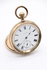F Open Face Elgin Open Face Gold Plated Running Pocket Watch Keeping Time