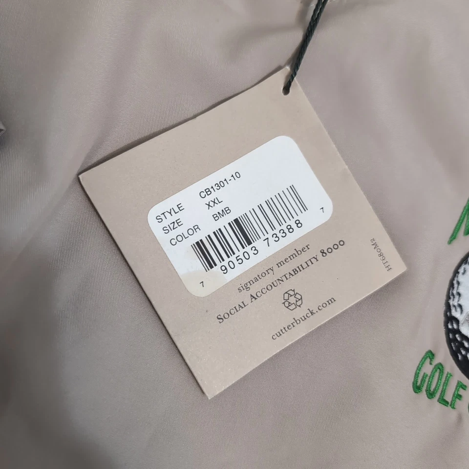 NUEVO Cortavientos de Golf Cutter & Buck Manga Corta Cuello en V Magruder's Golf Clásico Foto 3 de 4